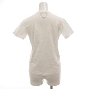 PRADA Tシャツ カットソー トライアングルロゴ 半袖 無地 XS 白 ホワイト /JS GY53