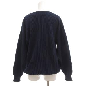 BALLANTYNE リブニット セーター プルオーバー カシミヤ混 3 紺 ネイビー /JS GY53