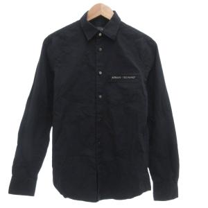 シャツ 長袖 ジップポケット XS 黒 ブラック /JS GY53