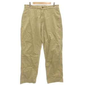 チノパンツ ストレート ジップフライ W32 L30 ベージュ /GV GY53