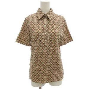 タグ付き ポロシャツ カットソー 半袖 M 花柄 ガンチーニ柄 ベージュ /GV GY53