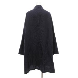 HERNO スプリングコート ジャケット 絹 シルク ミドル丈 ハーフ 紺 ネイビー /JS GY53