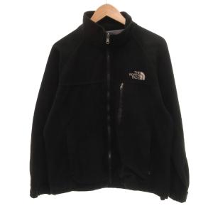 フリースジャケット ブルゾン ジップアップ ロゴ刺繍 M 黒 ブラック /JS GY53