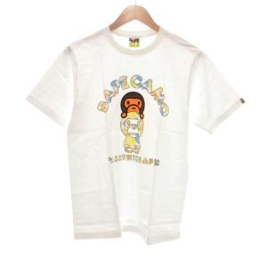 BAPECAMO Tシャツ プリント ベイプカモ カモフラ柄 半袖 M 白 ホワイト /JS GY53