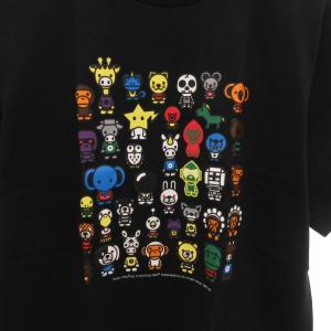 A BATHING APE BABYMILO Tシャツ 半袖 プリント L 黒 ブラック /JS GY53