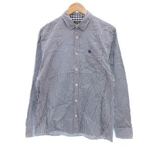 長袖シャツ 3 青 ブルー 白 ホワイト ギンガムチェック D1M20-410-28 /UO GY53