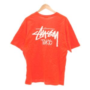 STUSSY TOKYO ロゴプリント Tシャツ 半袖 L オレンジ /UO GY53