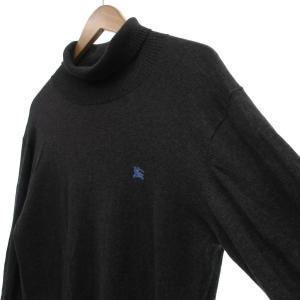 BURBERRY BLACK LABEL タートルネック セーター カシミヤ混 薄手 3 ダークグレー系 /UO GY53