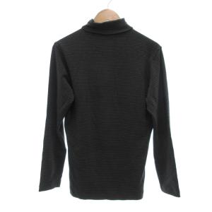 BURBERRY GOLF タートルネック 長袖Tシャツ カットソー 3 ダークグレー系 ボーダー /UO GY53