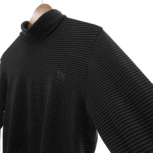 BURBERRY GOLF タートルネック 長袖Tシャツ カットソー 3 ダークグレー系 ボーダー /UO GY53