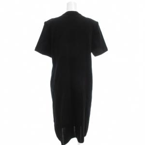 YVES SAINT LAURENT カーディガンワンピース ニット 半袖 L 黒 ブラック SMS8A033 /UO GY53