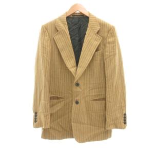 テーラードジャケット カシミヤ ストライプ柄 50 ベージュ系 /UO GY53