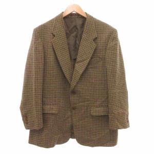 PARIS ヴィンテージ テーラードジャケット ツイード ウール 50 茶 ブラウン /JS GY53