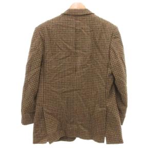 LANVIN PARIS ヴィンテージ テーラードジャケット ツイード ウール 50 茶 ブラウン /JS GY53