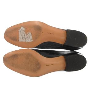 Salvatore Ferragamo チェーンローファー ガンチーニ レザー 型押し 6 黒 ブラック /JS GY53
