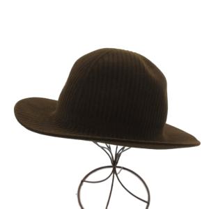 ソフト帽 帽子 ハット メルトン リアルファー フェルト 58 M 茶 ブラウン /JS GY53