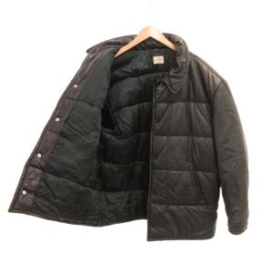VALENTINO BOUTIQUE レザージャケット 中綿 ブルゾン ジップアップ 52 黒 ブラック /JS GY53