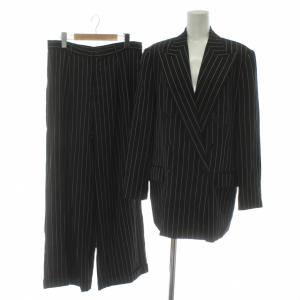 スーツ セットアップ 上下 テーラードジャケット ダブル 6B 総裏地 ノーベント パンツ スラックス