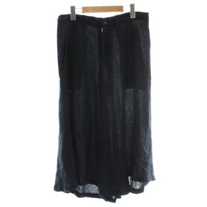 フレアスカート ウール混 ロング ジップフライ 2 M 紺 ネイビー /XZ