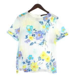 カットソー 半袖 40 白 ホワイト マルチカラー 花柄 0339622 /XZ