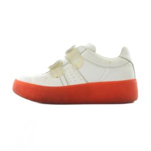 スニーカー シューズ 靴 ロゴ レザー ベルクロ 43 27.5cm 白 ホワイト /MQ