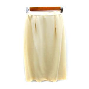 タイトスカート ミモレ丈 スリット S アイボリー /SY18 GY61