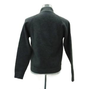 AIGLE ニットジャケット ミドル丈 S チャコールグレー スタンドカラー /HO1 GY61