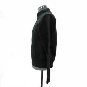 AIGLE ニットジャケット ミドル丈 S チャコールグレー スタンドカラー /HO1 GY61