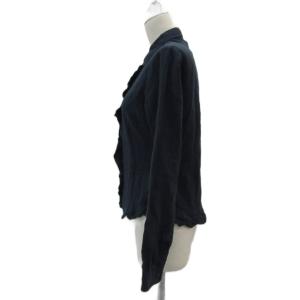 Chalayan ブラウス シャツ 40 M ネイビー 紺色 フリル 長袖 /YS35 GY61