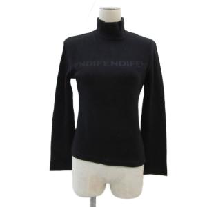 ニット セーター ウール 42 S 黒 ブラック 長袖 ハイネック /YS21 GY61