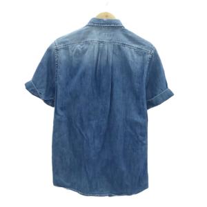 DIESEL デニムシャツ カジュアルシャツ 半袖 ロールアップ  S 青 ブルー /HO44 GY61