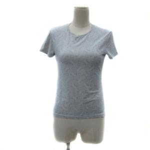 Tシャツ カットソー マカダム柄 半袖 M 水色 ライトブルー ラウンドネック /YS7 GY61