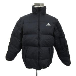 ダウンジャケット ダウンベスト 2WAY 袖リバーシブル ミドル丈 O 黒 ブラック AZF001 /MA4