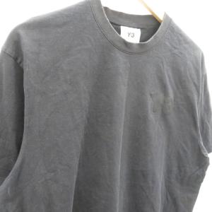 Y-3 ヨウジヤマモト Tシャツ カットソー 半袖 M 黒 ブラック ロゴプリント ラウンドネック /MA6 GY61