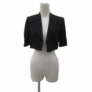 ジャケット ショート丈 半袖 前開き 1 M 黒 ブラック /SY23 GY61
