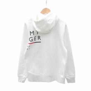 TOMMY HILFIGER スウェット パーカー プルオーバー S 白 ホワイト ロゴプリント /SY26 GY61