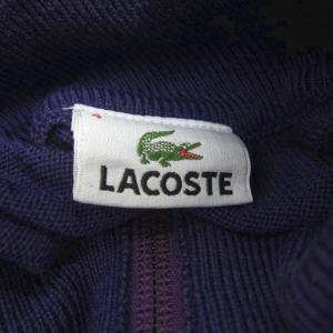 LACOSTE ニット セーター ハーフジップ 長袖 ウール 4 M 紫 パープル /SY15 GY61
