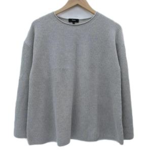 セーター ニット コットン カシミヤ混 長袖 S グレー /SM4 GY61
