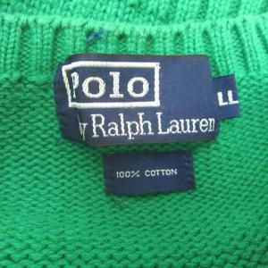 Polo by Ralph Lauren セーター ニット 長袖 LL グリーン 緑 刺繍 /SY2 GY61