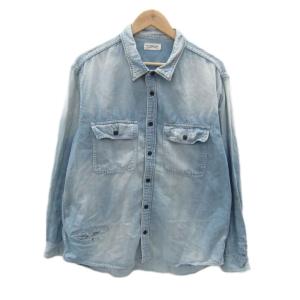 デニムシャツ 長袖 XL ライトブルー 水色 3620700128 /SY38 GY61