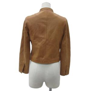BALLSEY ライダースジャケット レザージャケット 革ジャン シングル 38 M キャメル シープレザー ミドル丈