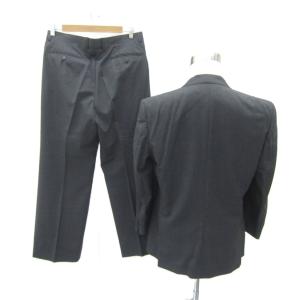 LANVIN スーツ セットアップ テーラードジャケット ミドル丈 シングルボタン スラックスパンツ アンクル丈 上R48-45
