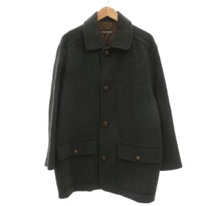 コート カシミヤ混 UK40 緑 グリーン イングランド製 /UO GY61