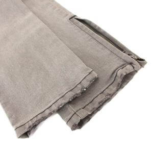 glamb バイカージーンズ 1 グレー ダメージ加工 裾ジップ GB17AT/P15 /UO GY61