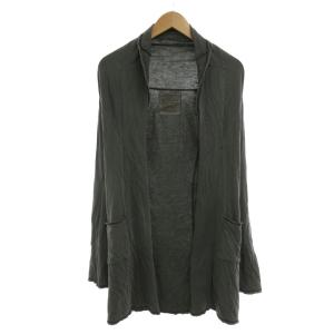 カーディガン F グレー 長袖 ボタンレス カットオフ /NU GY58