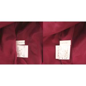 PINKY&DIANNE タイトスカート ウール 36 ベルト付き タック入り フロントスリット ピンク /NU GY58