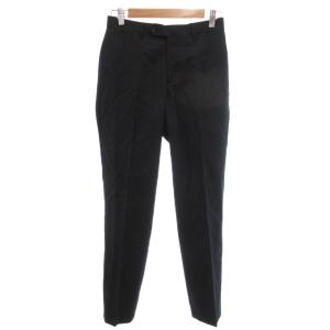 美品 パンツ スラックス ウール 42 黒 ブラック /NL GY58