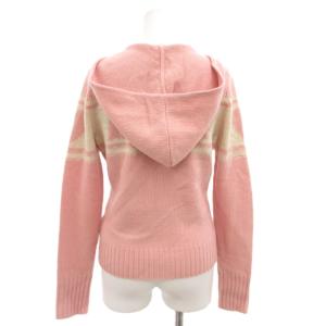 JUICY COUTURE ニットパーカー ウール S ピンク 長袖 フード付き アニマル柄 ハート柄  /SJ GY58