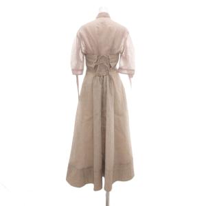 SNIDEL 美品 シャツワンピース ロング丈 1 グレー 半袖 ビスチェデザイン /NL GY58