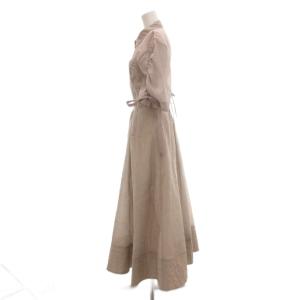 SNIDEL 美品 シャツワンピース ロング丈 1 グレー 半袖 ビスチェデザイン /NL GY58